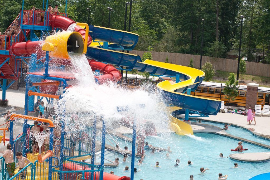 Pool with Large Slide at Cullman Rec Park