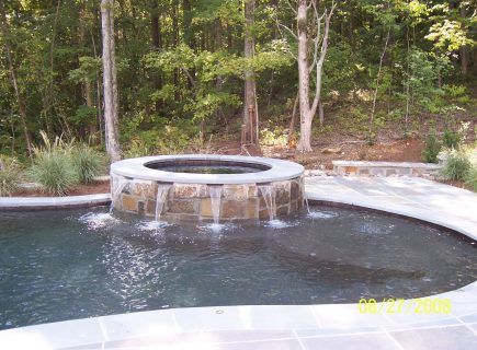 Custom Spa with Water Features