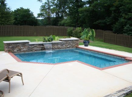 Custom Geometric Pool with Water Feature