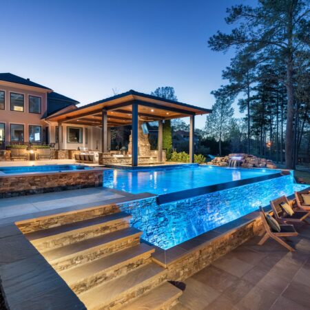 swimming pool built by Burleson Pool Company